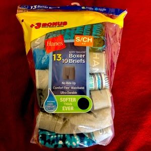 Hanes Boys Tagless Boxer Briefs